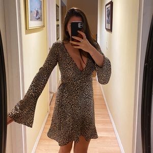 H&M Cheetah Wrap Dress